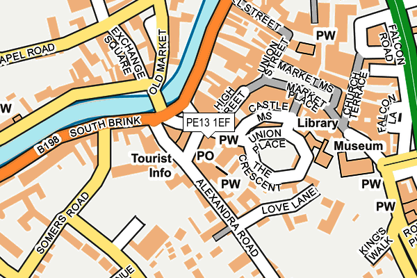 PE13 1EF map - OS OpenMap – Local (Ordnance Survey) PE13 1EF map - OS OpenMap – Local (Ordnance Survey)