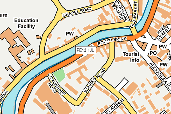 PE13 1JL map - OS OpenMap – Local (Ordnance Survey) PE13 1JL map - OS OpenMap – Local (Ordnance Survey)