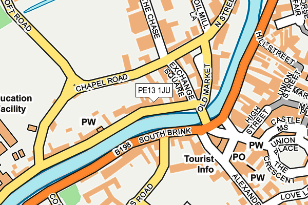 PE13 1JU map - OS OpenMap – Local (Ordnance Survey) PE13 1JU map - OS OpenMap – Local (Ordnance Survey)