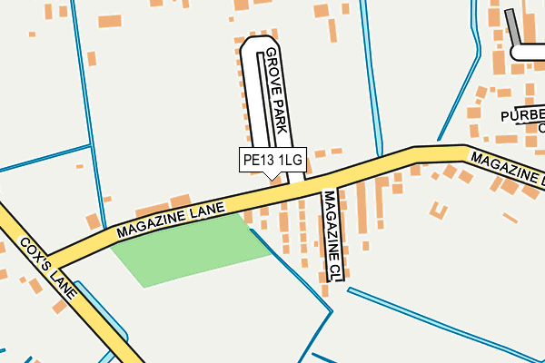 PE13 1LG map - OS OpenMap – Local (Ordnance Survey) PE13 1LG map - OS OpenMap – Local (Ordnance Survey)