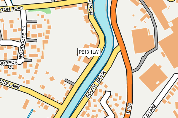 PE13 1LW map - OS OpenMap – Local (Ordnance Survey) PE13 1LW map - OS OpenMap – Local (Ordnance Survey)