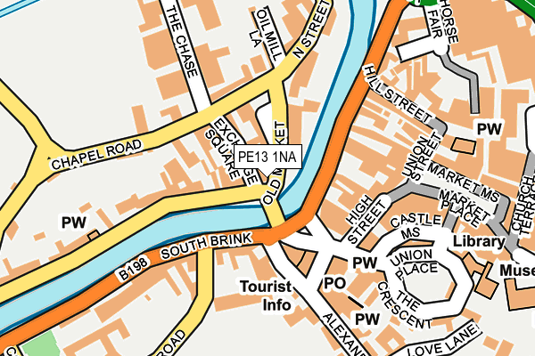 PE13 1NA map - OS OpenMap – Local (Ordnance Survey) PE13 1NA map - OS OpenMap – Local (Ordnance Survey)
