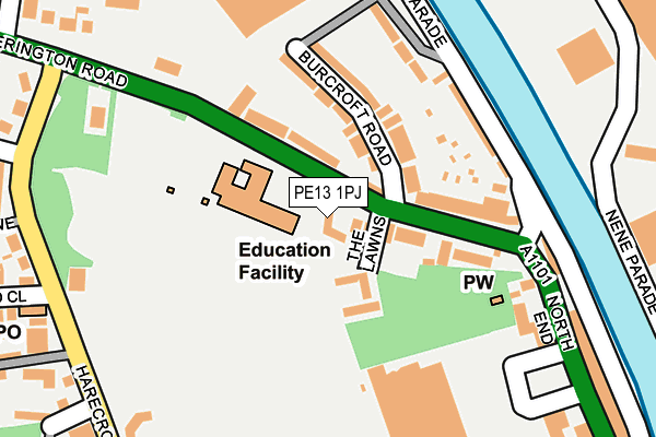 PE13 1PJ map - OS OpenMap – Local (Ordnance Survey) PE13 1PJ map - OS OpenMap – Local (Ordnance Survey)