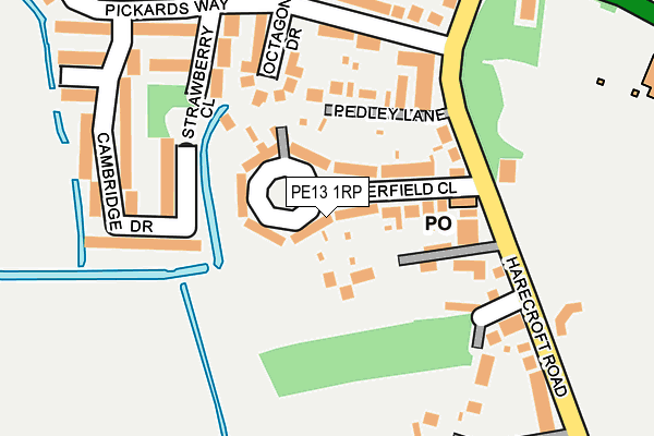 PE13 1RP map - OS OpenMap – Local (Ordnance Survey) PE13 1RP map - OS OpenMap – Local (Ordnance Survey)