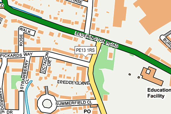 PE13 1RS map - OS OpenMap – Local (Ordnance Survey) PE13 1RS map - OS OpenMap – Local (Ordnance Survey)
