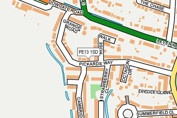 PE13 1SD map - OS OpenMap – Local (Ordnance Survey) PE13 1SD map - OS OpenMap – Local (Ordnance Survey)