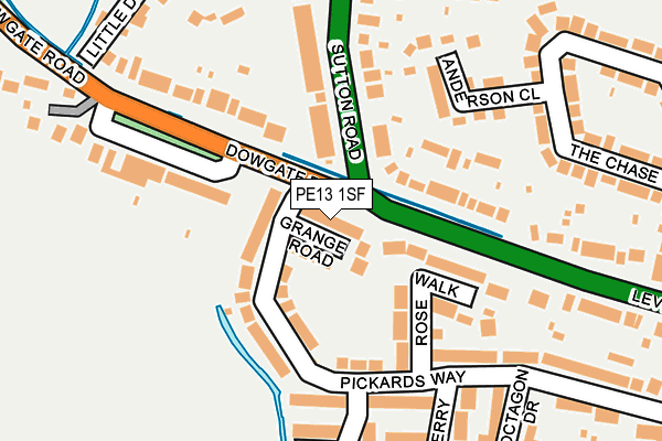 PE13 1SF map - OS OpenMap – Local (Ordnance Survey) PE13 1SF map - OS OpenMap – Local (Ordnance Survey)