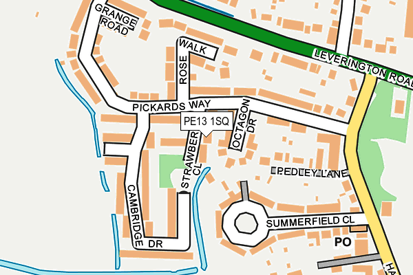 PE13 1SQ map - OS OpenMap – Local (Ordnance Survey) PE13 1SQ map - OS OpenMap – Local (Ordnance Survey)