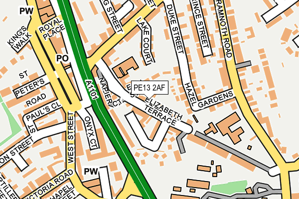 PE13 2AF map - OS OpenMap – Local (Ordnance Survey) PE13 2AF map - OS OpenMap – Local (Ordnance Survey)