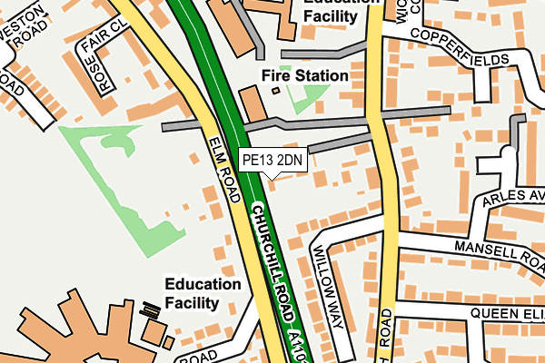 PE13 2DN map - OS OpenMap – Local (Ordnance Survey) PE13 2DN map - OS OpenMap – Local (Ordnance Survey)