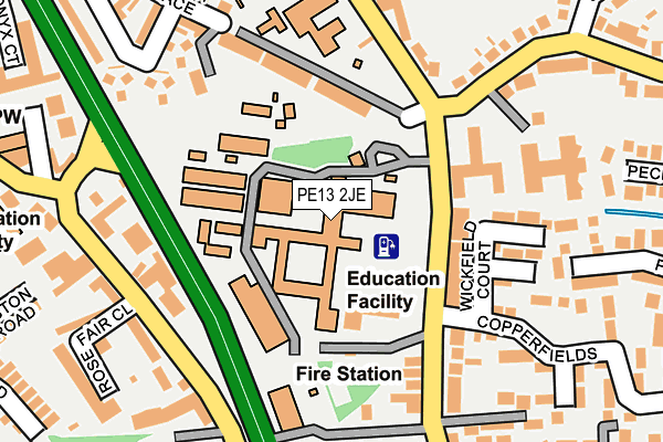 PE13 2JE map - OS OpenMap – Local (Ordnance Survey) PE13 2JE map - OS OpenMap – Local (Ordnance Survey)
