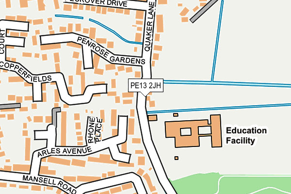 PE13 2JH map - OS OpenMap – Local (Ordnance Survey) PE13 2JH map - OS OpenMap – Local (Ordnance Survey)