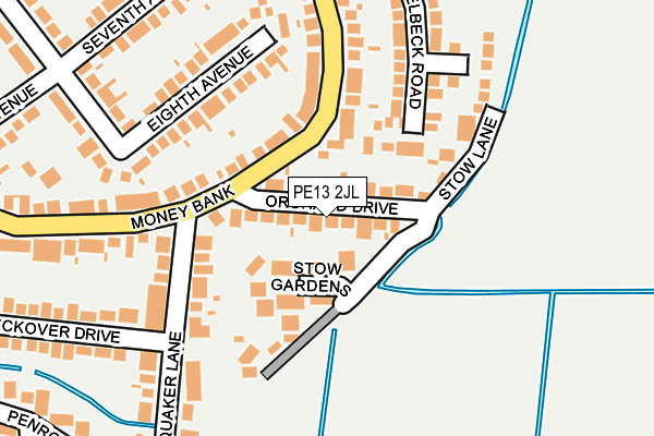 PE13 2JL map - OS OpenMap – Local (Ordnance Survey) PE13 2JL map - OS OpenMap – Local (Ordnance Survey)
