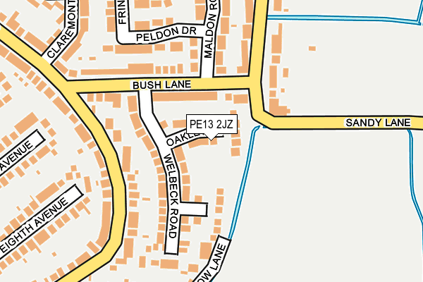 PE13 2JZ map - OS OpenMap – Local (Ordnance Survey) PE13 2JZ map - OS OpenMap – Local (Ordnance Survey)