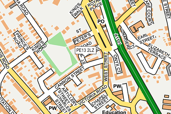 PE13 2LZ map - OS OpenMap – Local (Ordnance Survey) PE13 2LZ map - OS OpenMap – Local (Ordnance Survey)