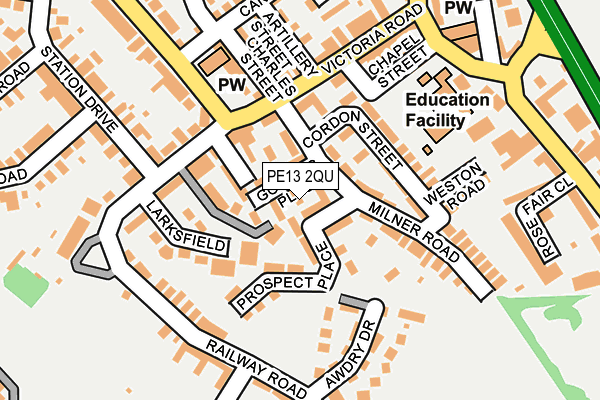 PE13 2QU map - OS OpenMap – Local (Ordnance Survey) PE13 2QU map - OS OpenMap – Local (Ordnance Survey)