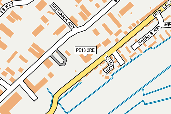 PE13 2RE map - OS OpenMap – Local (Ordnance Survey) PE13 2RE map - OS OpenMap – Local (Ordnance Survey)