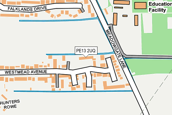 PE13 2UQ map - OS OpenMap – Local (Ordnance Survey) PE13 2UQ map - OS OpenMap – Local (Ordnance Survey)