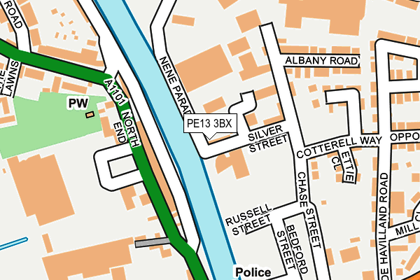 PE13 3BX map - OS OpenMap – Local (Ordnance Survey) PE13 3BX map - OS OpenMap – Local (Ordnance Survey)