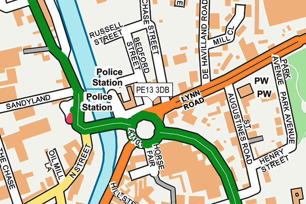 PE13 3DB map - OS OpenMap – Local (Ordnance Survey) PE13 3DB map - OS OpenMap – Local (Ordnance Survey)
