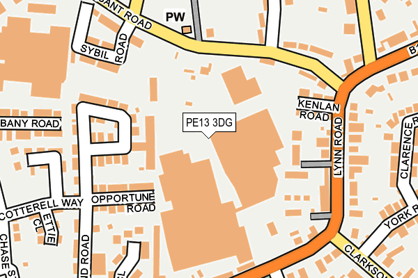PE13 3DG map - OS OpenMap – Local (Ordnance Survey) PE13 3DG map - OS OpenMap – Local (Ordnance Survey)