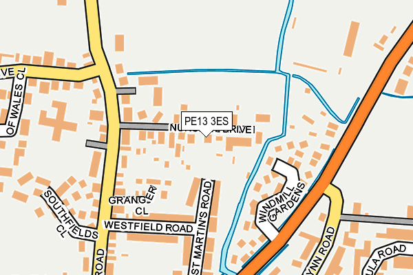 PE13 3ES map - OS OpenMap – Local (Ordnance Survey) PE13 3ES map - OS OpenMap – Local (Ordnance Survey)