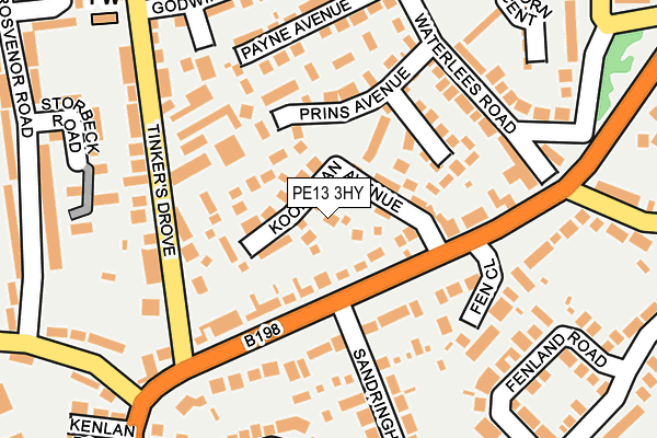 PE13 3HY map - OS OpenMap – Local (Ordnance Survey) PE13 3HY map - OS OpenMap – Local (Ordnance Survey)