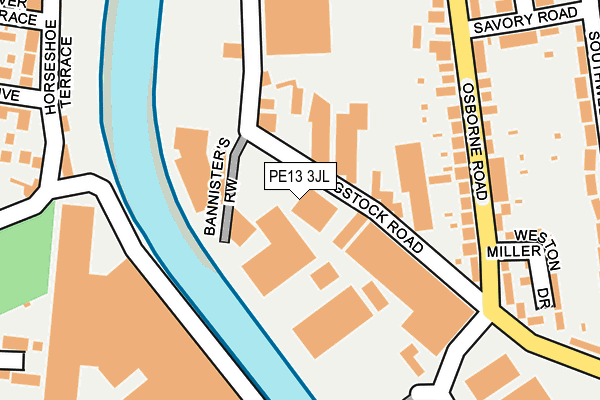 PE13 3JL map - OS OpenMap – Local (Ordnance Survey) PE13 3JL map - OS OpenMap – Local (Ordnance Survey)