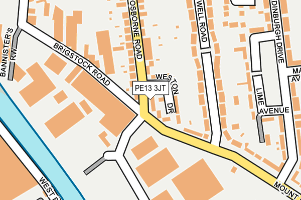 PE13 3JT map - OS OpenMap – Local (Ordnance Survey) PE13 3JT map - OS OpenMap – Local (Ordnance Survey)