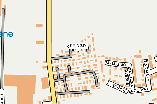 PE13 3JY map - OS OpenMap – Local (Ordnance Survey) PE13 3JY map - OS OpenMap – Local (Ordnance Survey)
