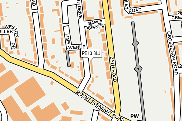 PE13 3LJ map - OS OpenMap – Local (Ordnance Survey) PE13 3LJ map - OS OpenMap – Local (Ordnance Survey)