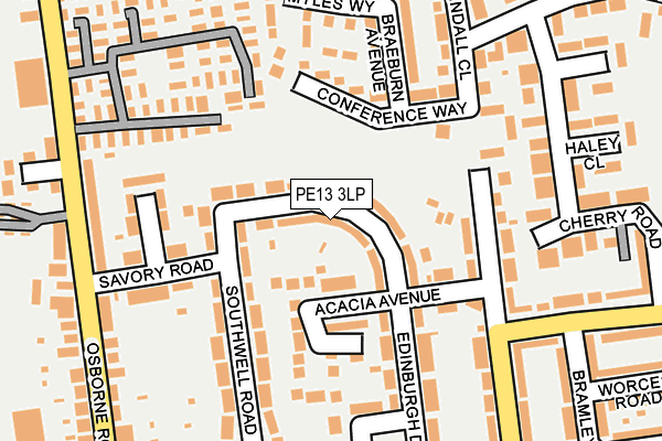 PE13 3LP map - OS OpenMap – Local (Ordnance Survey) PE13 3LP map - OS OpenMap – Local (Ordnance Survey)