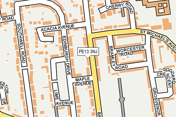 PE13 3NJ map - OS OpenMap – Local (Ordnance Survey) PE13 3NJ map - OS OpenMap – Local (Ordnance Survey)