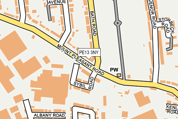 PE13 3NY map - OS OpenMap – Local (Ordnance Survey) PE13 3NY map - OS OpenMap – Local (Ordnance Survey)