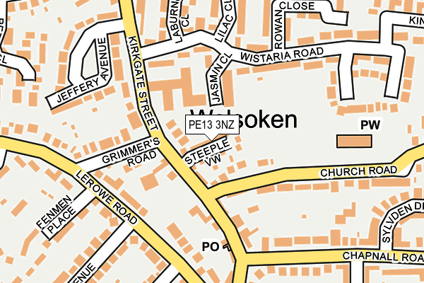 PE13 3NZ map - OS OpenMap – Local (Ordnance Survey) PE13 3NZ map - OS OpenMap – Local (Ordnance Survey)