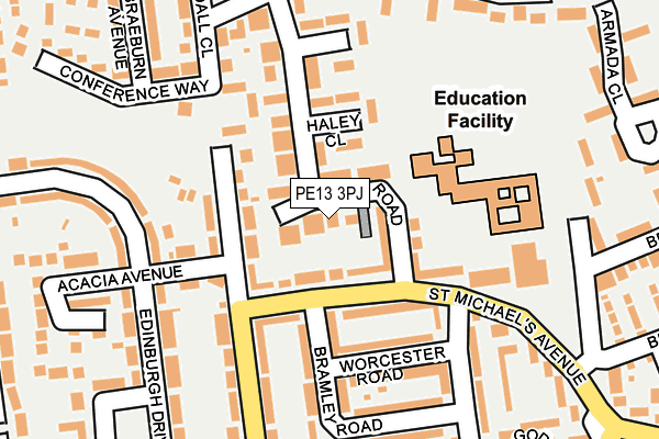 PE13 3PJ map - OS OpenMap – Local (Ordnance Survey) PE13 3PJ map - OS OpenMap – Local (Ordnance Survey)
