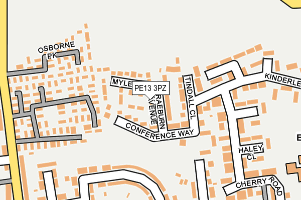 PE13 3PZ map - OS OpenMap – Local (Ordnance Survey) PE13 3PZ map - OS OpenMap – Local (Ordnance Survey)