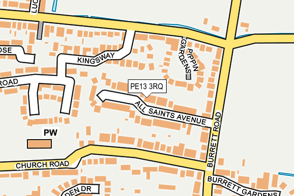PE13 3RQ map - OS OpenMap – Local (Ordnance Survey) PE13 3RQ map - OS OpenMap – Local (Ordnance Survey)
