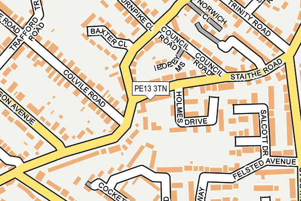 PE13 3TN map - OS OpenMap – Local (Ordnance Survey) PE13 3TN map - OS OpenMap – Local (Ordnance Survey)