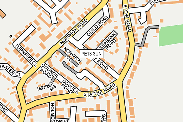 PE13 3UN map - OS OpenMap – Local (Ordnance Survey) PE13 3UN map - OS OpenMap – Local (Ordnance Survey)