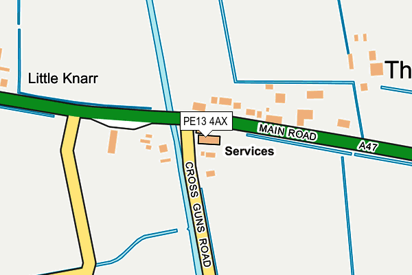 PE13 4AX map - OS OpenMap – Local (Ordnance Survey) PE13 4AX map - OS OpenMap – Local (Ordnance Survey)