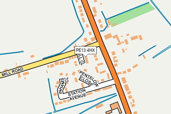 PE13 4HX map - OS OpenMap – Local (Ordnance Survey) PE13 4HX map - OS OpenMap – Local (Ordnance Survey)