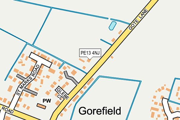 PE13 4NJ map - OS OpenMap – Local (Ordnance Survey) PE13 4NJ map - OS OpenMap – Local (Ordnance Survey)