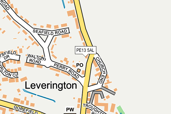 PE13 5AL map - OS OpenMap – Local (Ordnance Survey) PE13 5AL map - OS OpenMap – Local (Ordnance Survey)