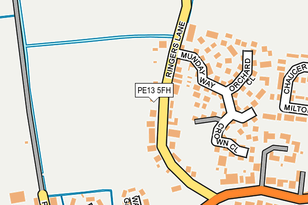 PE13 5FH map - OS OpenMap – Local (Ordnance Survey) PE13 5FH map - OS OpenMap – Local (Ordnance Survey)