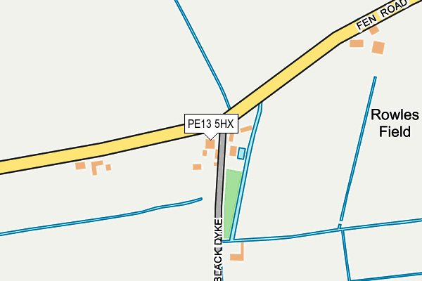 PE13 5HX map - OS OpenMap – Local (Ordnance Survey) PE13 5HX map - OS OpenMap – Local (Ordnance Survey)