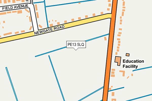 PE13 5LQ map - OS OpenMap – Local (Ordnance Survey) PE13 5LQ map - OS OpenMap – Local (Ordnance Survey)