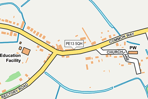 PE13 5QH map - OS OpenMap – Local (Ordnance Survey) PE13 5QH map - OS OpenMap – Local (Ordnance Survey)