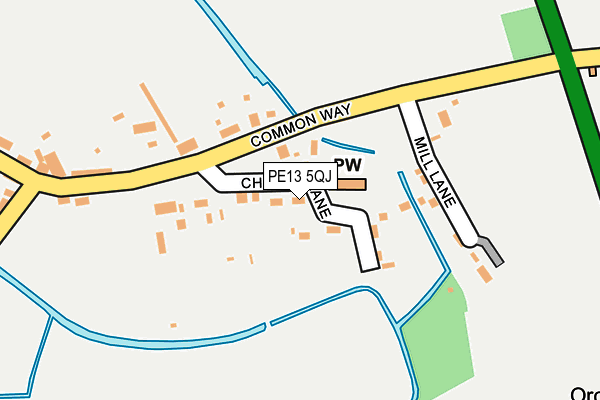PE13 5QJ map - OS OpenMap – Local (Ordnance Survey) PE13 5QJ map - OS OpenMap – Local (Ordnance Survey)