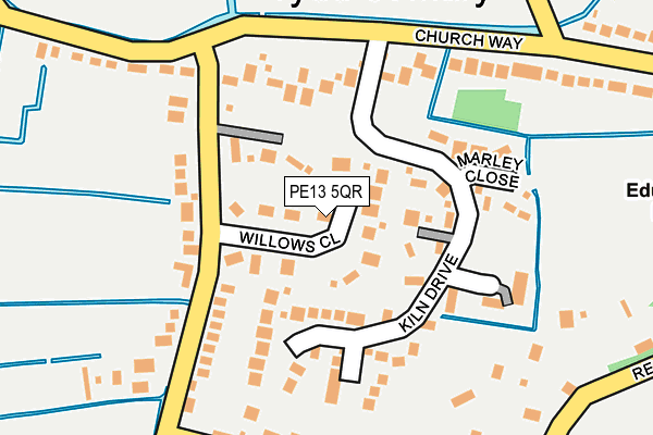 PE13 5QR map - OS OpenMap – Local (Ordnance Survey) PE13 5QR map - OS OpenMap – Local (Ordnance Survey)